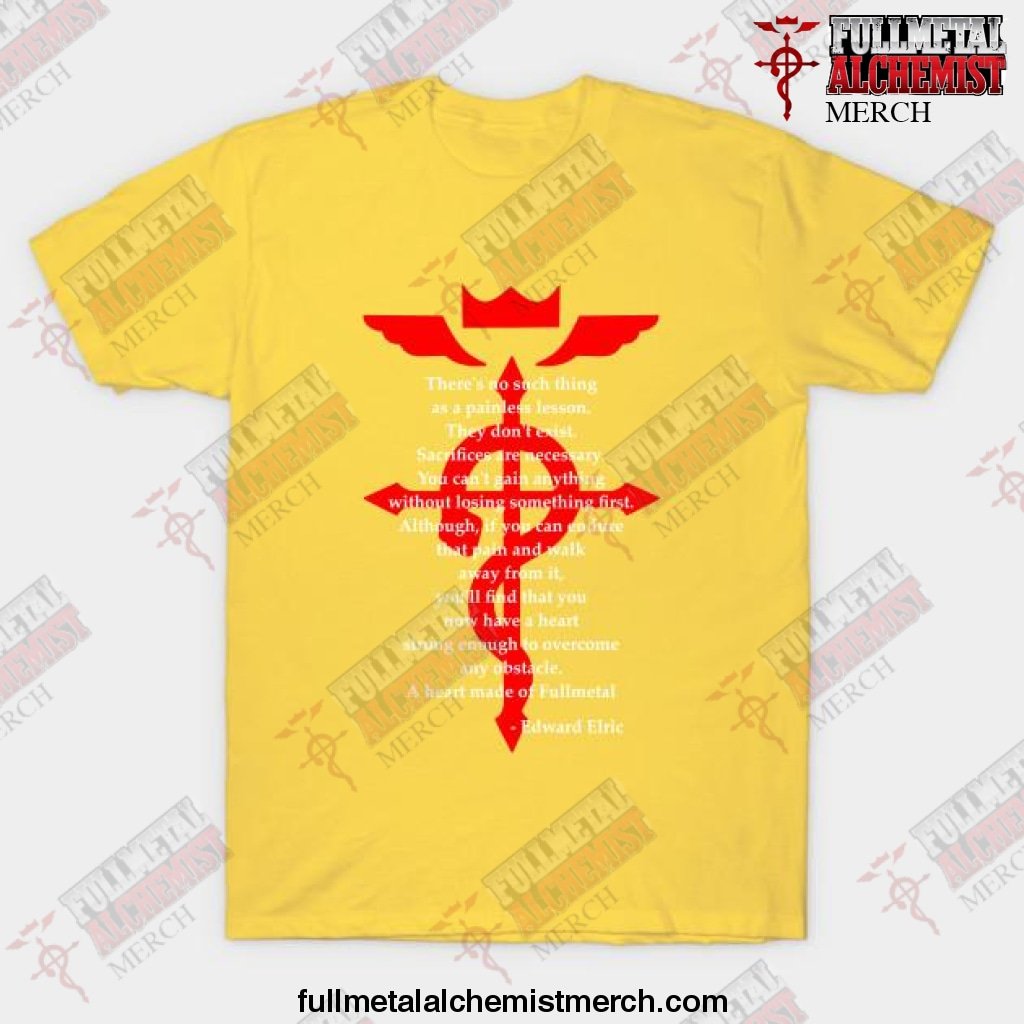 fullmetal-heart-t-shirt-yellow-s-807 Fullmetal Heart T-Shirt Yellow / S